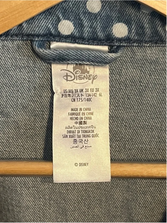 Disney Parks Minnie Mouse Polka Dot Denim Jacket for Women 3X - Picture 4 of 5